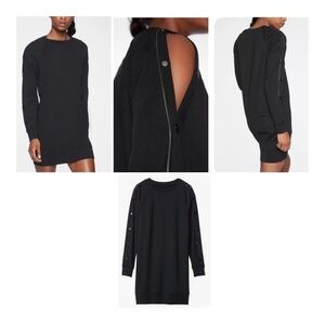 Athleta snappy sweatshirt dress - black